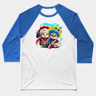 Ukraine and Poland, cat character Baseball T-Shirt